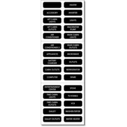 Picture of Blue Sea Systems 8031 AC Panel Basic Label Kit - 30 Weatherproof Backlit Labels
