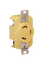 Picture of Marinco 305CRR 30A 125V Locking Receptacle Yellow NEMA L5-30R