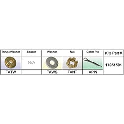 Picture of Solas 17051501 Propeller Hardware Kit for Nissan/Tohatsu Outboards Type A