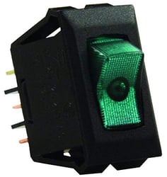 Picture of JR Products 13695 Illuminated On/Off Rocker Switch Green/Black