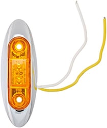 Picture of Peterson Fluid V168XA LED Clearance Light Kit Oblong Amber Surface Mount