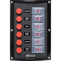 Picture of Sea-Dog Line 424116-1 Splash Guard 6 Gang Vertical Rocker Switch Panel