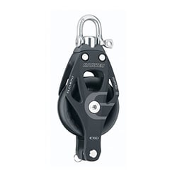 Picture of Harken 6261 60mm Element Single Block with Becket and Swivel/Locking Shackle