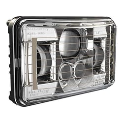 Picture of J.W. Speaker 0551771 Model 8800 Evolution 2 Heated 4x6 LED Low Beam Headlight Chrome Bezel