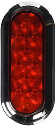 Picture of Peterson Fluid V423XR4 LED Oval Stop Turn Tail Light Red Lens