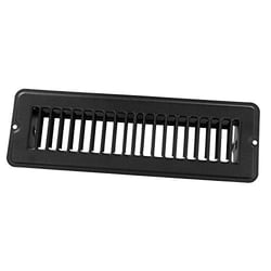 Picture of JR Products 0229145 2" x 10" Floor Register Metal Black