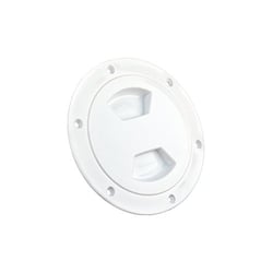 Picture of JR Products 31005 4-Inch White Lockable Access Deck Plate for RV