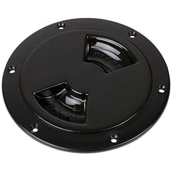 Picture of Sea-Dog Line 336385-1 Quarter-Turn Deck Plate with Internal Collar, Black