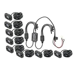 Picture of HEISE LED Lighting Systems HE-8TLRGBK RGB Accent Lighting 8-Pack with Control Box - Black
