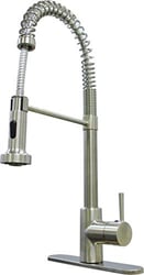 Picture of American Brass SP5000NA RV Kitchen Faucet with Coiled Spring Spout and Pull-Down Sprayer, Brushed Nickel