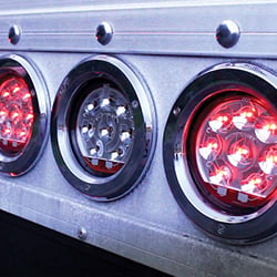 Picture of J.W. Speaker 0347814 Model 234 Heated LED Turn Signal Light 4 Inch Round Amber DOT with Harness