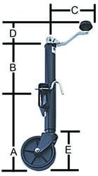 Picture of BAL 29005 800 lb Capacity Topwind RV Trailer Jack