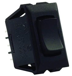Picture of JR Products 12675 12V Momentary On-Off-On Rocker Switch Black