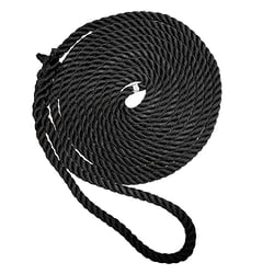 Picture of New England Ropes C6054-20-00035 Premium 3-Strand Nylon Dock Line 5/8" x 35' Black