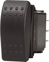 Picture of Blue Sea Systems 7935 Contura II DPST Off-(On) Momentary Switch Black