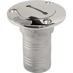 Picture of Sea-Dog Line 3513231 Stainless Steel Waste Deck Fill with Locking Cap - 1-1/2" Hose