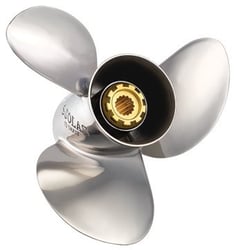 Picture of Solas 6431-130-21 New Saturn 3-Blade Stainless Steel Propeller 13 x 21 RH Honda 75-130HP