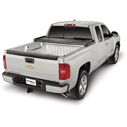 Picture of TrailFX TFX1005 Soft Tri-Fold Tonneau Cover Black Vinyl with Aluminum Rails