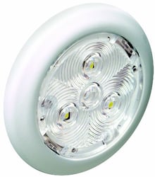 Picture of Attwood Marine 6323W7 2.75" Round LED Interior Exterior Light White Bezel Blue