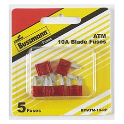 Picture of Bussmann BP/ATM10RP 10 Amp ATM Mini Blade Fuse 32V (5-Pack)
