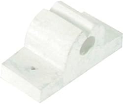 Picture of Whitecap Industries 3754WC 1" White Rubber Rod Holder Pair Surface Mount