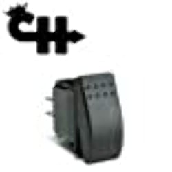 Picture of Whitecap Industries S7058C Contura Style Momentary Rocker Switch SPST 20A with Safety Cover