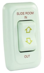 Picture of JR Products 12075 Single Slide-Out Switch Assembly with Bezel White
