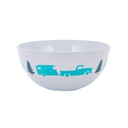 Picture of Camco 53225 Melamine Dishware 6" Bowl Blue Tree & Truck Pattern