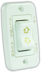 Picture of JR Products 12345 Low Profile Single Momentary SPDT Rocker Switch White