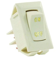 Picture of JR Products 12615 12V On/Off Rocker Switch Ivory SPST