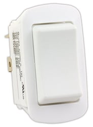 Picture of JR Products 13995 Momentary On/Off/On DPDT Rocker Switch White