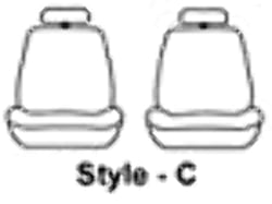 Picture of Covercraft SS2545PCCH Polycotton Seatsaver Custom Front Row Seat Covers Charcoal