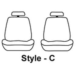 Picture of Covercraft SS2530PCCH Polycotton SeatSaver Custom Front Row Seat Covers Charcoal