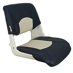 Picture of Springfield Marine 1061016 Skipper Standard Fold-Down Boat Seat White/Blue