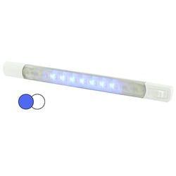 Picture of Hella 958121011 Surface Mount LED Strip Light with Switch - White/Blue LEDs 12V