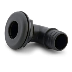 Picture of Flow-Rite MA042QLB 1-1/8" Qwik-Lok Elbow Thru-Hull Fitting Black