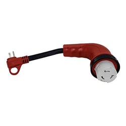 Picture of Valterra A101550D90 Mighty Cord 90° Adapter Cord 15A Male to 50A Female 12 Inch