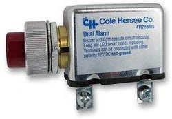 Picture of Cole Hersee 4112RC000BX Dual Alarm Panel 12V with Buzzer and LED Warning Light