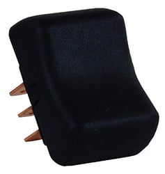 Picture of JR Products 13025 DPDT On/Off/On Momentary Rocker Switch Black