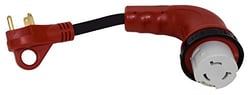 Picture of Valterra A10-3050D90VP 12" 30A 125V RV Power Cord Adapter with 90° Locking Connector