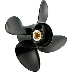 Picture of Solas 2411-140-09 Aluminum Propeller for Johnson/Evinrude V4 Engines 9 Pitch