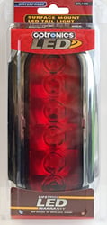 Picture of Optronics STL73RK LED Oval Stop Turn Tail Light 6-Diode Red with Chrome Flange