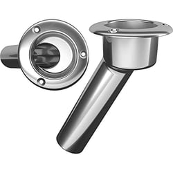 Picture of Mate Series C1030ND 316 Stainless Steel Combination Fishing Rod and Cup Holder - Round Top, 30° Angle, Open Bottom