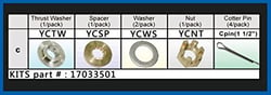 Picture of Solas 17033501 Propeller Hardware Kit for Yamaha Type C Fixed Hub