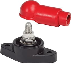 Picture of Blue Sea Systems 2003BSS Power Post 3/8" Stainless Steel with Red Cover