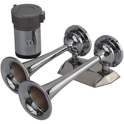 Picture of Sea-Dog Line 432620-1 MaxBlast Dual Trumpet Air Horn 125dB 12V Chrome Brass