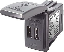 Picture of Blue Sea Systems 1038 48V Dual USB Charger Contura Switch Mount