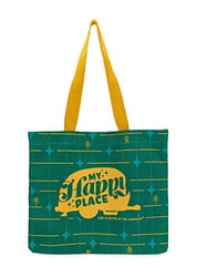 Picture of Camco 53483 My Happy Place Canvas Tote Bag with Zippered Pocket