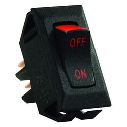 Picture of JR Products 13655 On/Off Rocker Switch Label - Black with Red Print