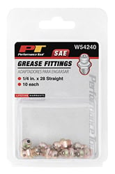 Picture of Performance Tool W54240 Grease Fittings 1/4-28 Straight Thread (10-Pack)